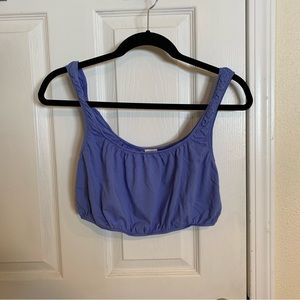 WILFRED Blue Balloon Crop Top Size M